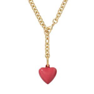 Roxanne Assoulin The Mini Puffy Heart Charm Necklace Rose